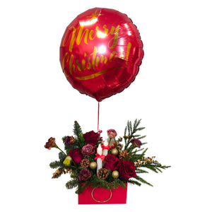 Royal Gold Pedestal  Christmas Arrangement