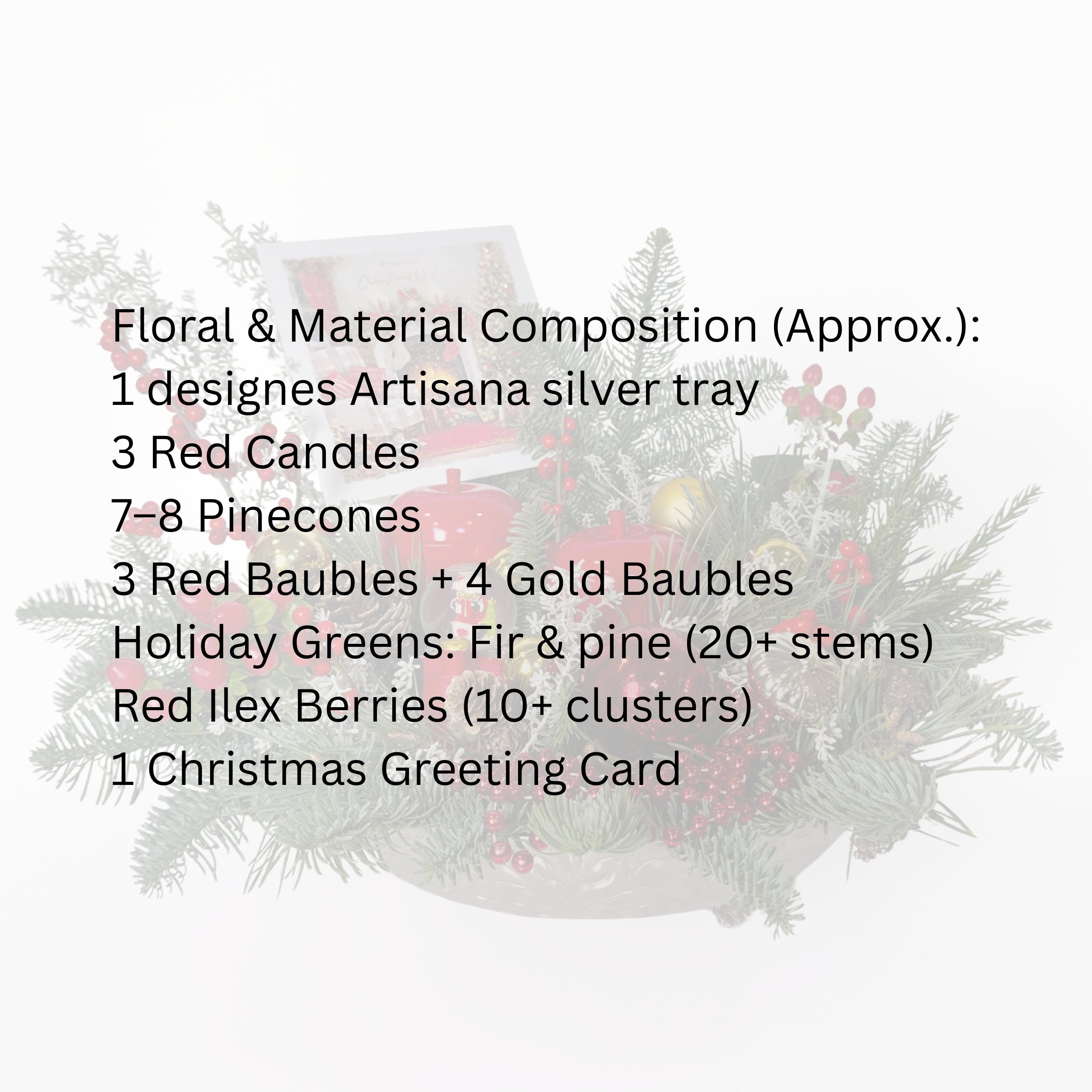 Red Candle Christmas Centrepiece