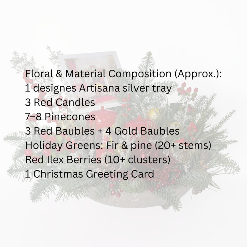 Red Candle Christmas Centrepiece