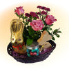Pink Roses Easter Basket