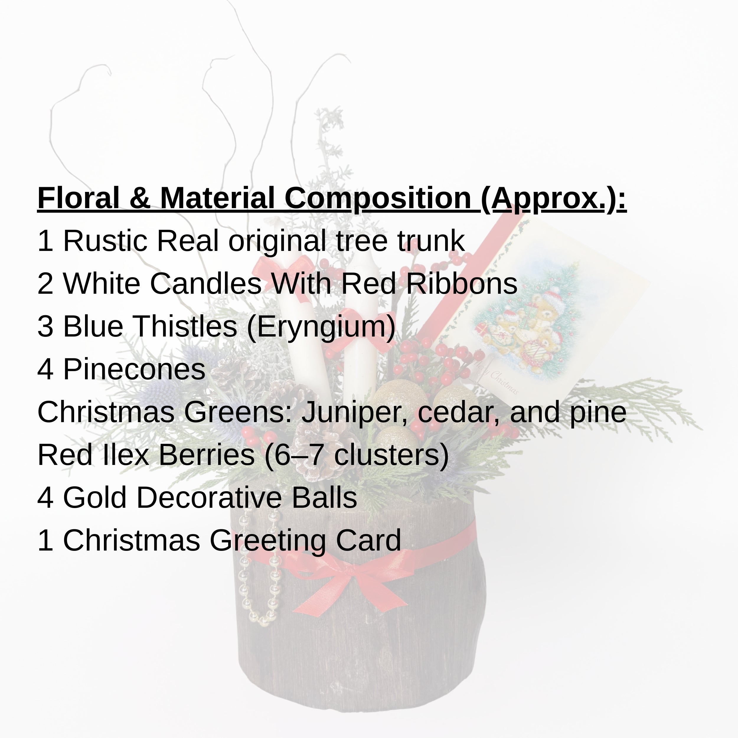 Rustic Christmas Candle Arrangement