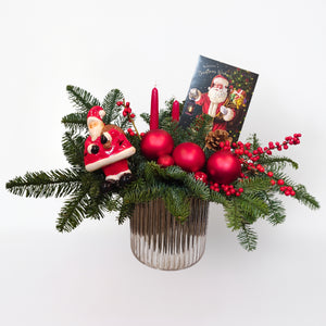 Santa’s Red Glow Arrangement