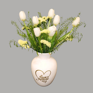 Mom Heart Vase