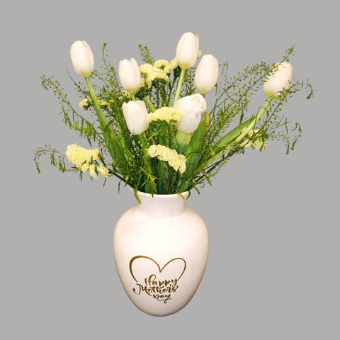 Pure Love White Tulip Vase