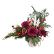 Burgundy Winter Candle Arrangement