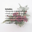 Burgundy Winter Candle Arrangement