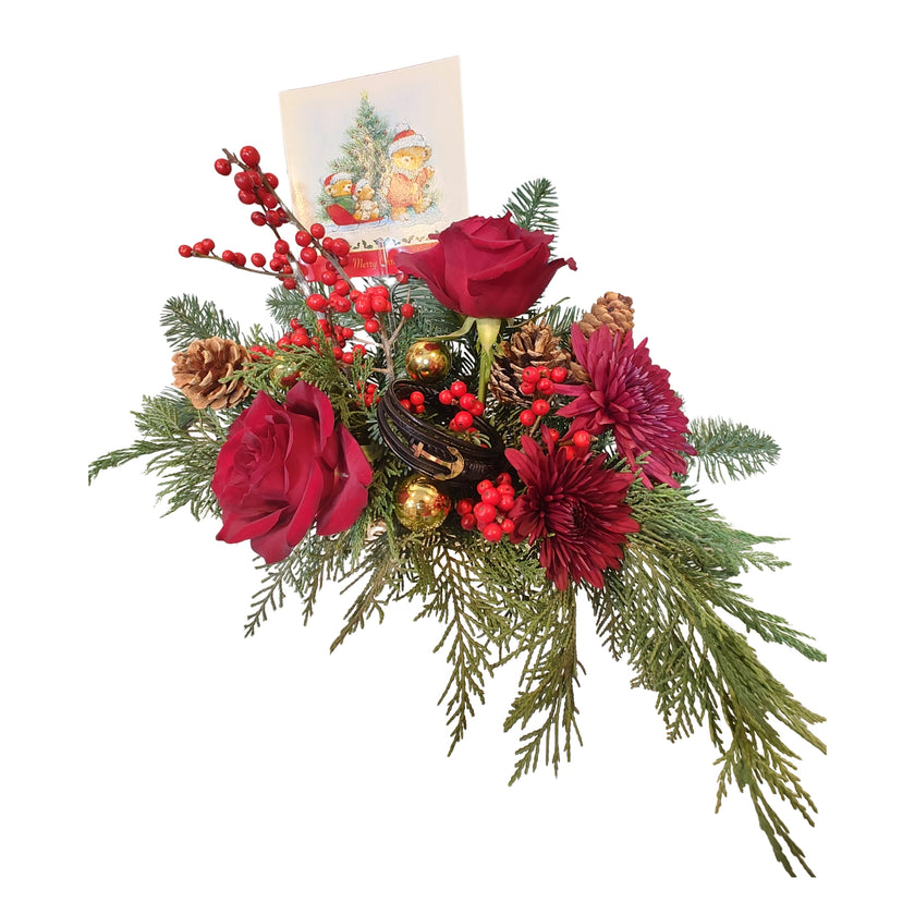 Ruby Rose Christmas Centerpiece