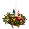 Festive Candle & Evergreen  Christmas Centrepiece