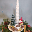 Festive Candle & Evergreen  Christmas Centrepiece