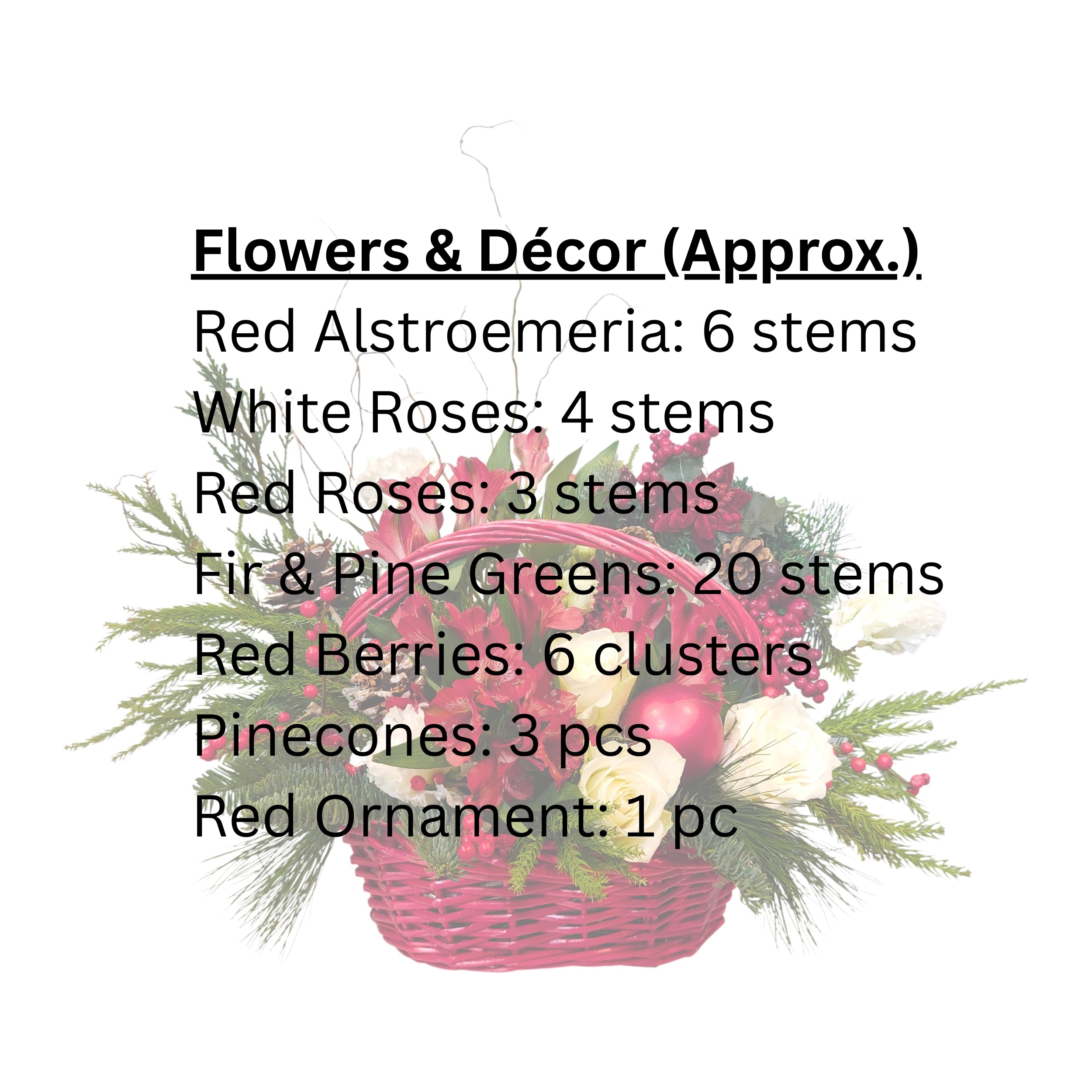 Christmas Classic Red Basket