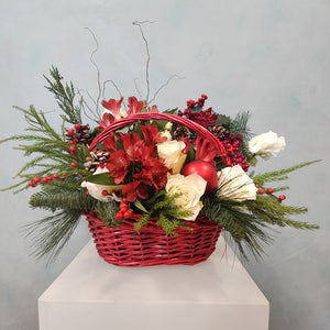Christmas Classic Red Basket