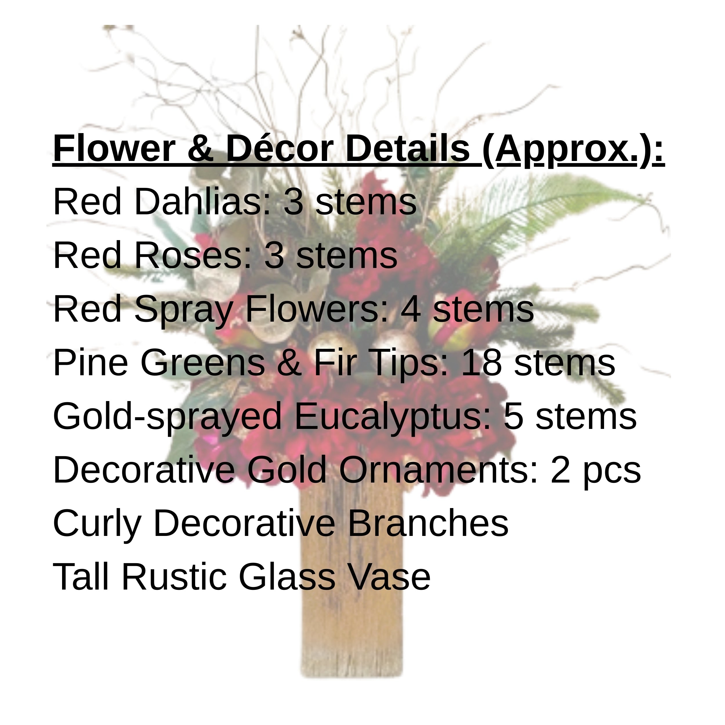 Grand Festive Floral Statement Vase