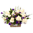 Elegant Ivory & Violet Basket