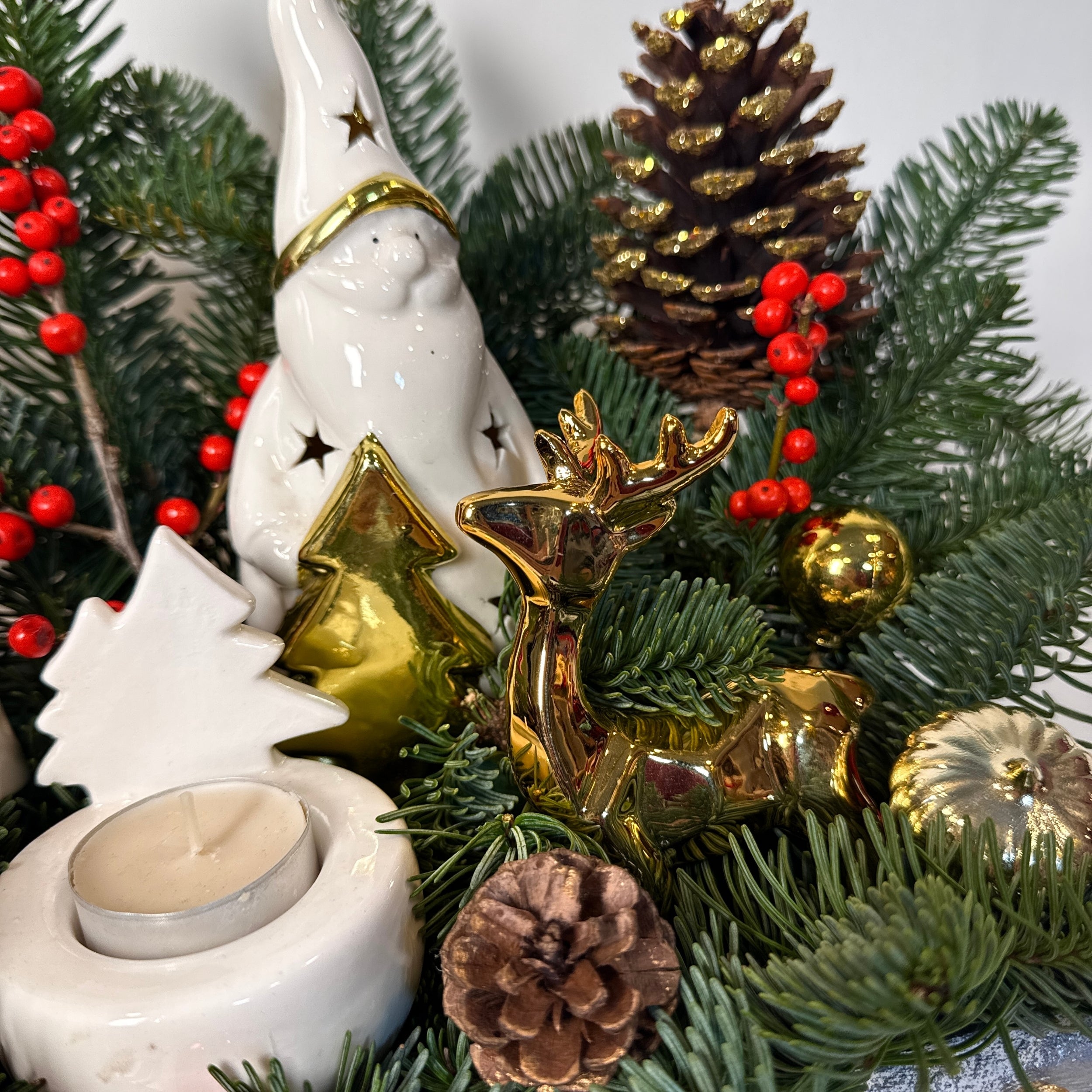 Ceramic Christmas Forest Arrangement