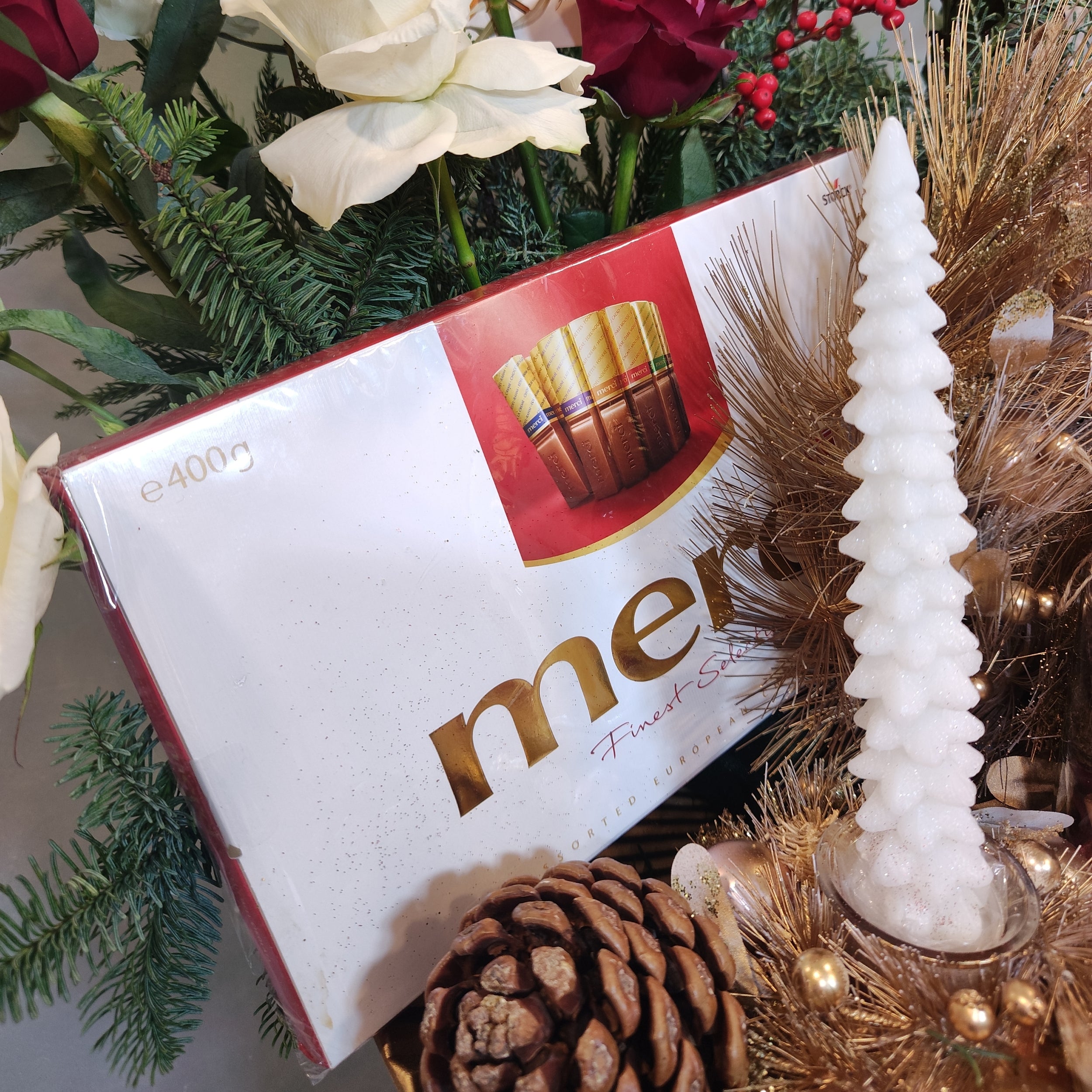 Golden Wreath & Luxury  Gift Arrangement