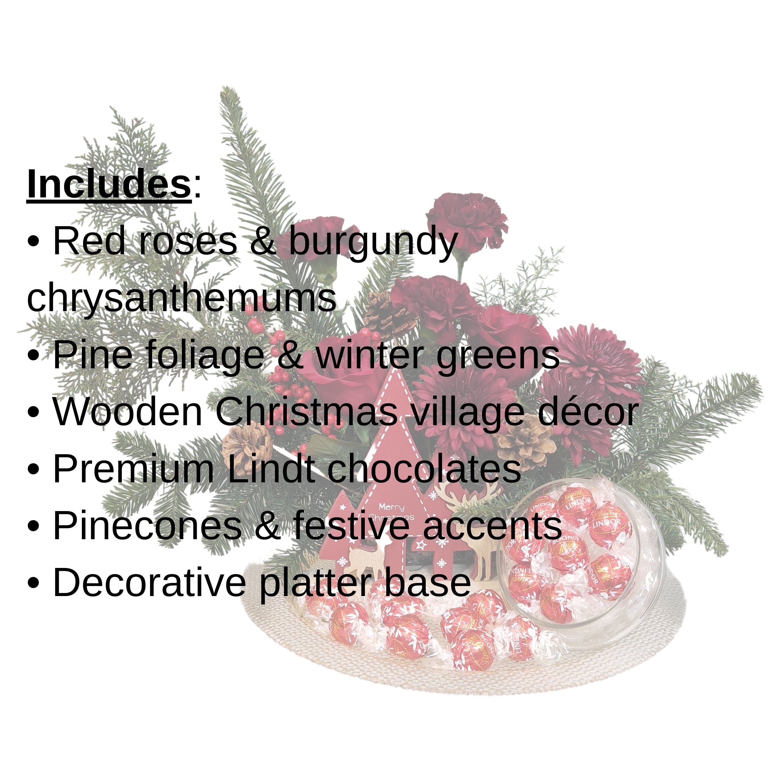 Christmas Village  Chocolate Centrepiece