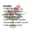 Royal Gold Pedestal  Christmas Arrangement
