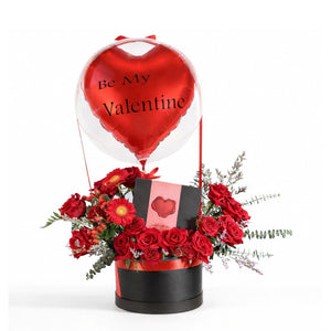 Be My Valentine Balloon Rose Box